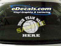  SPT130 Add Your Name Volleyball Sport Cartoon Decal