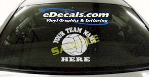 SPT130 Add Your Name Volleyball Sport Cartoon Decal