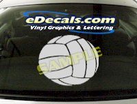  SPT131 Volleyball Sport Cartoon Decal