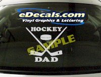  SPT136 Hockey Dad Sport Cartoon Decal