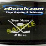 SPT137 Add Your Name Hockey Sticks Sport Cartoon Decal