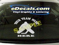  SPT138 Add Your Name Hockey Goalie Sport Cartoon Decal