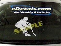  SPT139 Hockey Player Sport Cartoon Decal