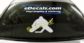 SPT142 Hockey Goalie Sport Cartoon Decal