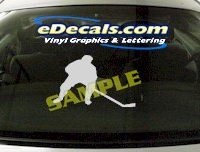  SPT143 Hockey Player Sport Cartoon Decal