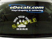  SPT144 Add Your Name Paws Sport Cartoon Decal
