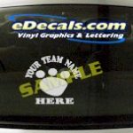SPT145 Add Your Name Paws Sport Cartoon Decal