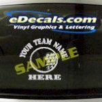 SPT146 Add Your Name Golf Ball Sport Cartoon Decal