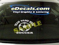  SPT150 Add Your Name Soccer Ball Sport Cartoon Decal