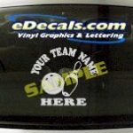 SPT152 Add Your Name Bowling Ball Pins Sport Cartoon Decal