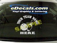  SPT152 Add Your Name Bowling Ball Pins Sport Cartoon Decal