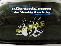  SPT153 Bowling Ball Pins Sport Cartoon Decal