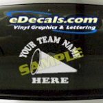 SPT158 Add Your Name Cheerleading Megaphone Sport Cartoon Decal