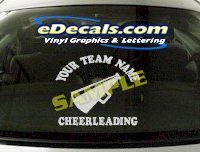  SPT159 Add Your Name Cheerleading Megaphone Sport Cartoon Decal