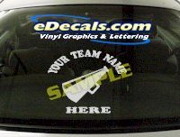  SPT160 Add Your Name Cheerleading Megaphone Sport Cartoon Decal