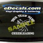 SPT161 Add Your Name Cheerleader Sport Cartoon Decal