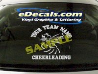  SPT161 Add Your Name Cheerleader Sport Cartoon Decal
