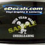 SPT162 Add Your Name Cheerleader Sport Cartoon Decal