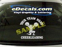  SPT162 Add Your Name Cheerleader Sport Cartoon Decal