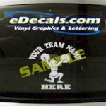 SPT163 Add Your Name Cheerleader Sport Cartoon Decal