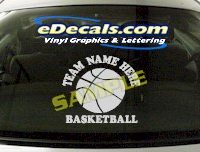  SPT168 Add Your Name Basketball Sport Cartoon Decal