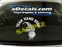  SPT169 Add Your Name Basketball Hoop Sport Cartoon Decal