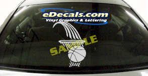 SPT171 Basketball Hoop Sport Cartoon Decal