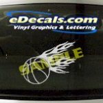 SPT172 Basketball Flame Fire Sport Cartoon Decal