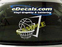  SPT173 Basketball Hoop Sport Cartoon Decal