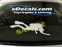  SPT174 Scuba Diver Sport Cartoon Decal