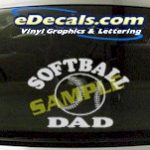 SPT181 Softball Dad Sports Cartoon Decal