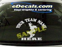  SPT188 Softball Team Name Here Fielder Sports Cartoon Decal