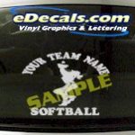 SPT189 Softball Team Name Here Fielder Sports Cartoon Decal