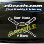 SPT190 Softball Your Name Here Ball Sports Cartoon Decal