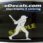 SPT191 Softball Batter Sports Cartoon Decal