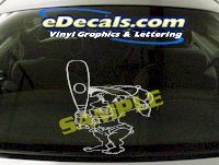  SPT192 Softball Batter Sports Cartoon Decal
