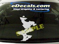  SPT193 Softball Fielder Sports Cartoon Decal