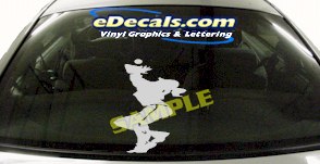 SPT193 Softball Fielder Sports Cartoon Decal