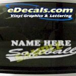 SPT194 Name Here Softball Sports Cartoon Decal