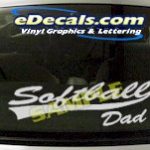 SPT196 Softball Dad Sports Cartoon Decal