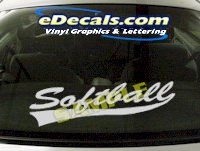  SPT197 Softball Mom Sports Cartoon Decal