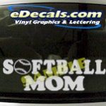 SPT198 Softball Mom Sports Cartoon Decal