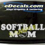 SPT199 Softball Dad Sports Cartoon Decal