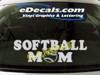  SPT199 Softball Dad Sports Cartoon Decal