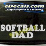SPT200 Softball Dad Sports Cartoon Decal