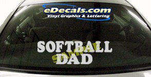 SPT200 Softball Dad Sports Cartoon Decal