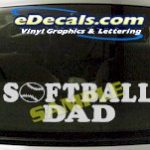 SPT201 Softball Dad Sports Cartoon Decal