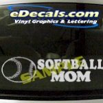 SPT202 Softball Mom Sports Cartoon Decal