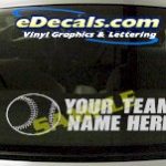 SPT204 Softball Your Team Name Here Sports Cartoon Decal