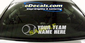 SPT204 Softball Your Team Name Here Sports Cartoon Decal